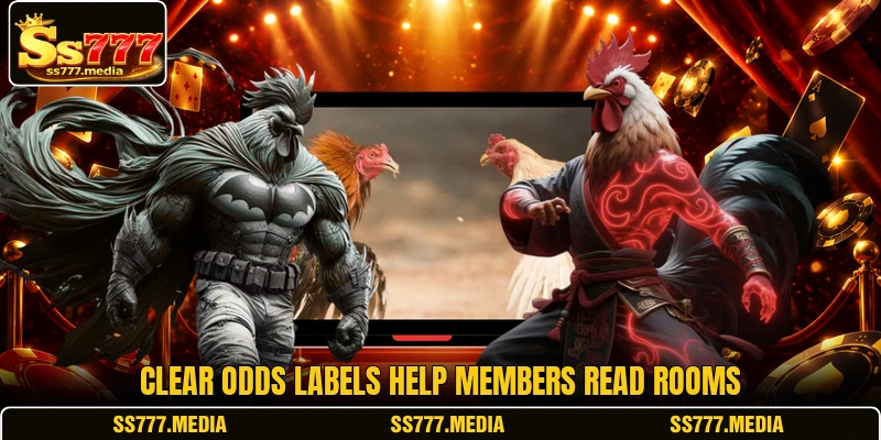 Clear odds labels help members read rooms Clear odds labels help members read rooms