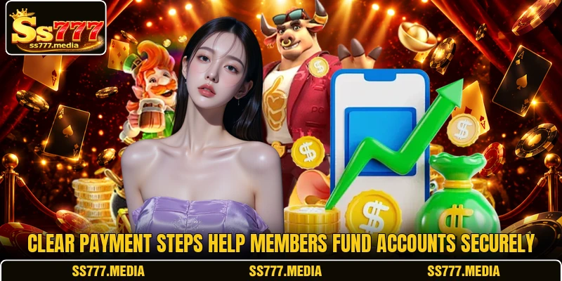 Clear payment steps help members fund accounts securely Clear payment steps help members fund accounts securely