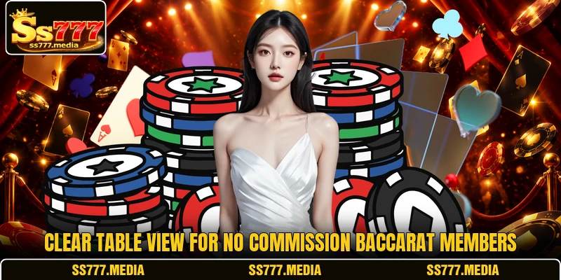 Clear table view for No Commission Baccarat members Clear table view for No Commission Baccarat members