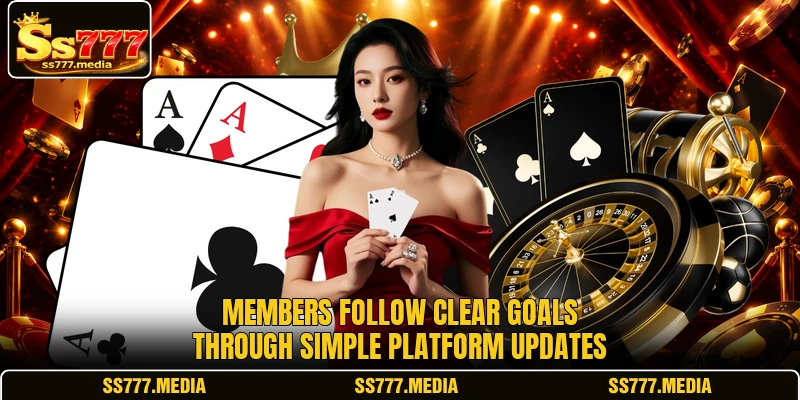 Members follow clear goals through simple platform updates Members follow clear goals through simple platform updates
