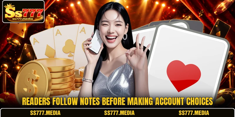 Readers follow notes before making account choices Readers follow notes before making account choices