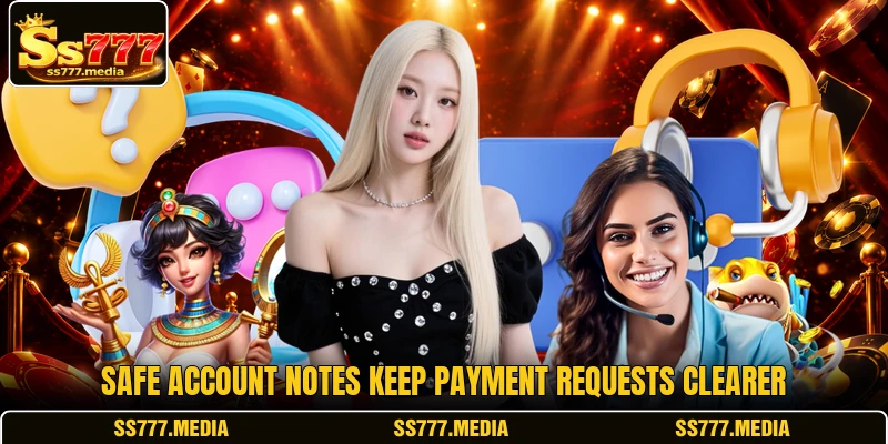 Safe account notes keep payment requests clearer Safe account notes keep payment requests clearer