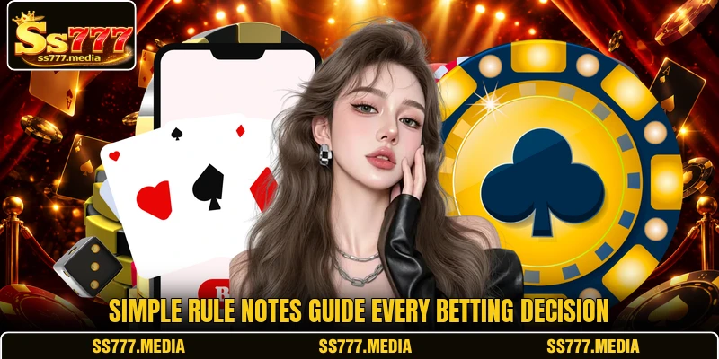 Simple rule notes guide every betting decision Simple rule notes guide every betting decision