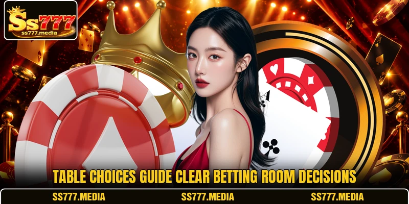 Table choices guide clear betting room decisions Table choices guide clear betting room decisions